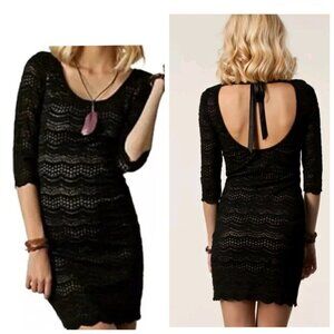 DENIM & SUPPLY Ralph Lauren|  Black Lace Open Back Dress Size SMALL